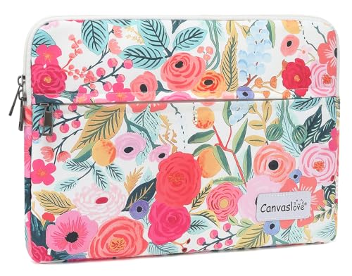 Floral Pattern Laptop Sleeve Case Cover with Pocket for MacBook Pro 14 inch and 14 inch-14.4 inch HP, Lenovo, Dell, ASUS, Acer Notebook Computer - color: Floral, size: 14 inch