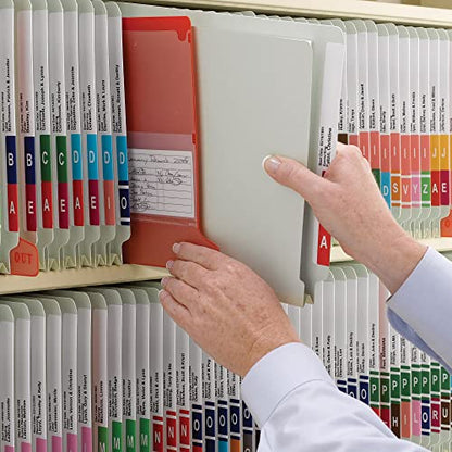 Smead End Tab Pressboard Fastener File Folder with SafeSHIELD, 2 Fasteners, 2" Expansion, Letter Size, Gray, Green, 25 Count, 34715 - size: 2" Expansion