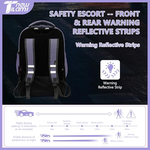 NEW TILAMI 18 inch Rolling Backpack for Kids – Waterproof, Stair-Climbing, Adjustable Handle, Variety of Colors & Patterns for School, Mood Map - color: Mood Map