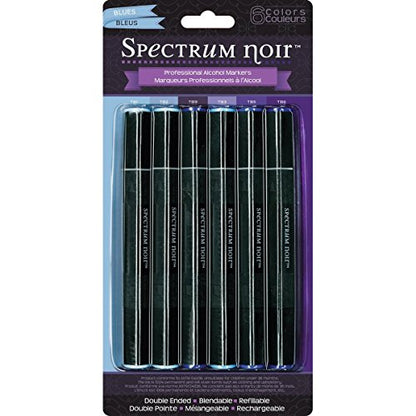 Crafter's Companion Alcohol Markers Blues 6 Pack Dual Tip (SPECN-BLUES6)