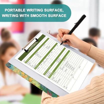 3 Ring Binder with Clipboard, D Rings Holds 200 Sheets, Heavy Duty Binders Folder for School Office, Waterproof PVC Cover with 3 Interior Clear Pockets, Spitz Autumn