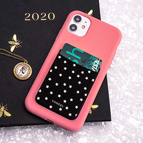 VANDEL Pocket – Stick-On Fabric Phone Wallet Stick On for Women, Cute Credit Card Holder for Phone Case, Back of Phone Fabric Sleeve for iPhone Pocket, Stretchy Wallet Phone Case - color: Night Sky