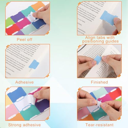 20 Sheets/240 Pieces Sticky Index Tabs, Double Sided Book Page Markers Tabs Blank Monthly Tabs Writable Sticky Notes Flags Self Adhesive Planner Stickers for Labeling (Rainbow Blank)