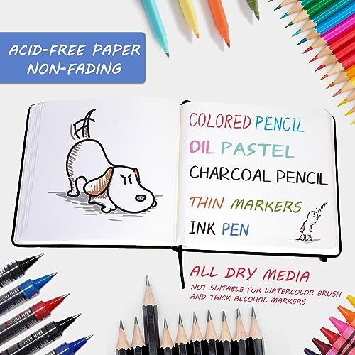Vanrtto Hardcover Square Sketch Book, Mixed Media Sketchbook 8x8 Inch | Hardcover Square Sketchbook 120lb/200GSM Sketchbook Drawing Paper for Watercolor Mixed Media, 60 Sheets/120 Pages Sketch Pad - size: 8*8 INCH