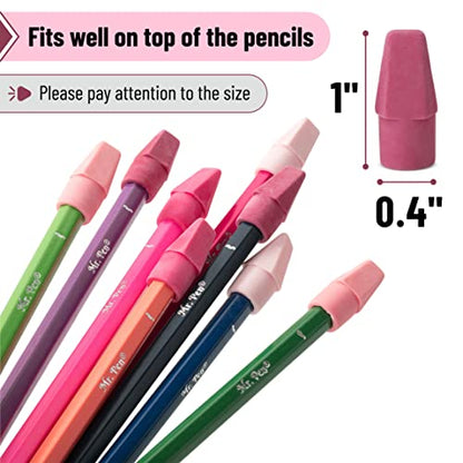 Mr. Pen- Pencil Erasers Toppers, 120 Pack, Pink Shades, Erasers for Pencils | Pencil Top Erasers, Pencil Eraser - color: Pink Shades, size: 120 Pack