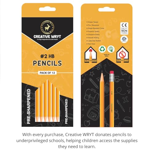Wood-Cased #2 Pencils 12 Pack, Pre-sharpened, HB Lead for Classroom, Office, and Drawing, Eco-Friendly, Break-Resistant, Smooth Writing, Yellow