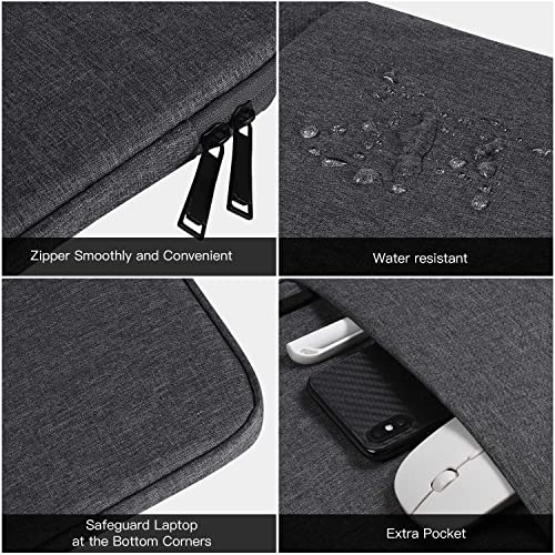 15.6 16 inch Laptop Case Sleeve for Dell 15 Laptop/16 Plus/Inspiron, Aspire Go 15/ Chromebook, Lenovo ideaPad/Yoga, Samsung Galaxy 16 Protective Carrying Computer Bag, Space Grey - color: Space Grey, size: 15.6 -16 Inch