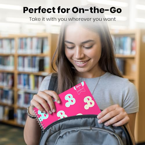 Yoobi Barbie X College Ruled Spiral Notebook Set – 3-Pack of 1 Subject Notebooks, Pink, Blue & Peach Barbie Designs – 100 Perforated 3-Hole Punched Sheets – 10.5” x 8” - color: Barbie - Spiral, size: Pack of 3