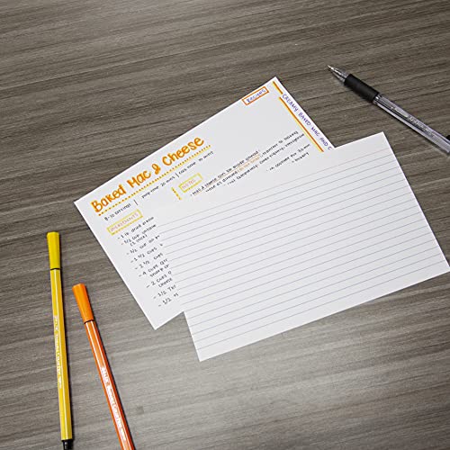 BAZIC Ruled Index Cards Book 3" X 5" 100 Count, Spiral Bound Memo, White Flashcards, Ruled Lined Card for Learning Memory Reminder (50/Pack), 2-Packs