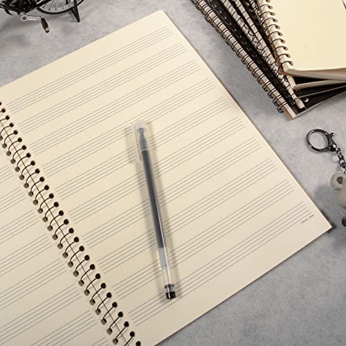 MAXCURY Blank Sheet Music Composition Manuscript Staff Paper Art Music Notebook Black 100 Pages 26x19cm (Wine/Fuchsia) - color: Wine/Fuchsia