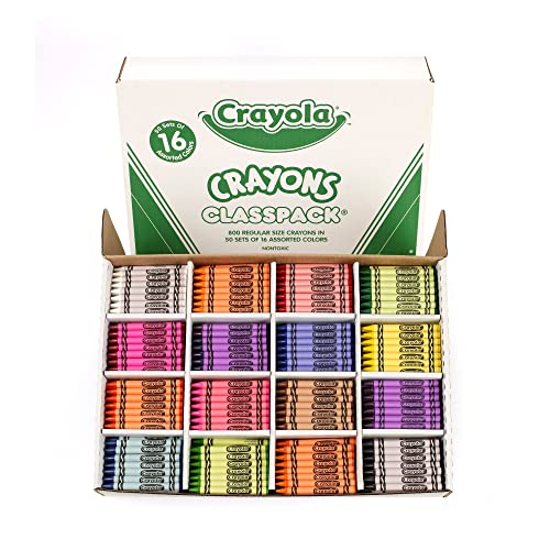 Crayola 점보 크레용 클래스팩, 200개 및 크레용 학교 용품, 색연필, 대량 교실 용품, 12가지 색상은 다를 수 있음, 240개, 표준