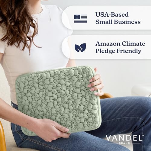 Vandel Puffy Laptop Sleeve Case, 13-14 inch Laptop Sleeve Bag Case 13.3 Inch, Compatible with MacBook Air/Pro 13/Pro 14/iPad Pro 12.9, HP Dell ASUS Computer Bag Cover, Sage Crunch - color: f. Sage Crunch