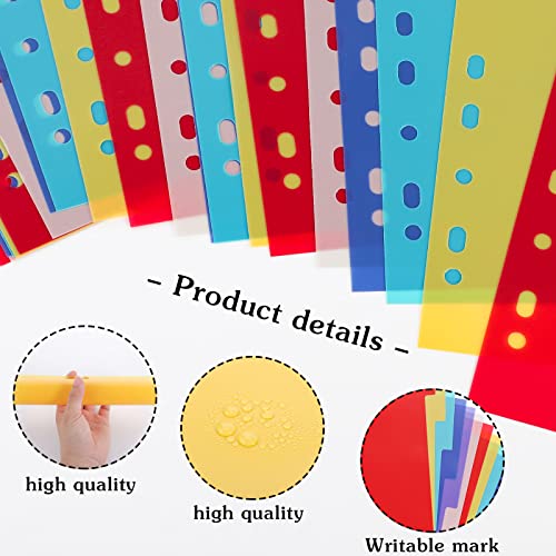 48 Tab Binder Dividers 3 Ring Plastic Binder Dividers with Tabs, Multicolor Notebook Dividers for 2/3/4/11 Ring Binders, Letter Size (8.2×11.6 Inch) - size: 4 Set/48 Pcs