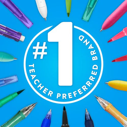 Paper Mate Flair Felt Tip Pens, Medium Point (0.7mm), Black, 12 Count - Teacher Supplies, Journaling, Note-Taking, Writing - color: Black