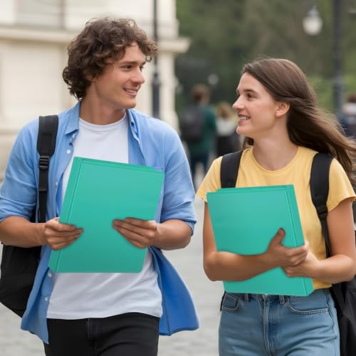 ViVin Sturdy 1.5 Inch 3 Ring Binder with Pockets, Slant-D Ring, PVC-Free, Customizable Clear View Binder,Holds 350 Sheets of 8.5" x 11" Paper, 6 Pack (Lake Green) - color: Lake Green, size: 1.5 Inch