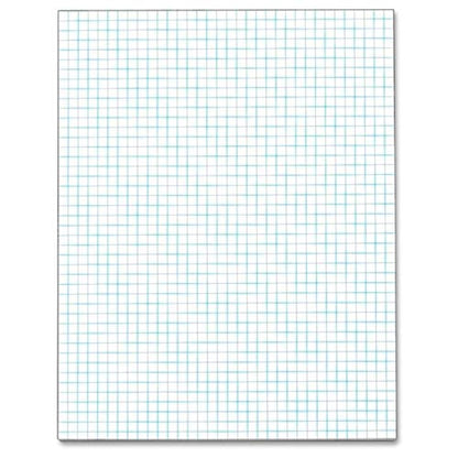 TOPS™ Quadrille Pad, 8 1/2" x 11", Quad Ruled, White, 50 Sheets Per Pad, Pack Of 12 Pads