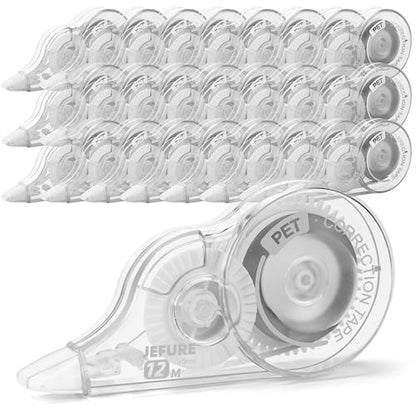 30 Pcs Correction Tape, 39.4 Ft White Wrong Out Tear-Resistant Bulk, Instant Corrections Easy To Use Applicator for School, Office, Note Taking, Journal (Tape Width 0.2 in, Clear) - size: 1 Count (Pack of 30)