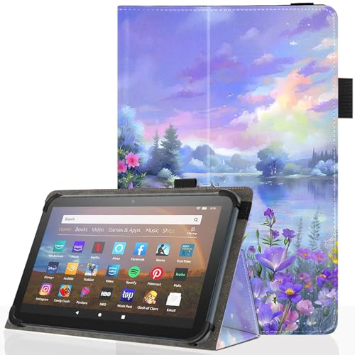 Universal 10 10.1 Inch Android Tablet Case,Slim Folding Stand Cover for All 9"-10.5" Touchscreen Tablet Case with Stylus Pen Holder,Flower 05 - color: Flower 05