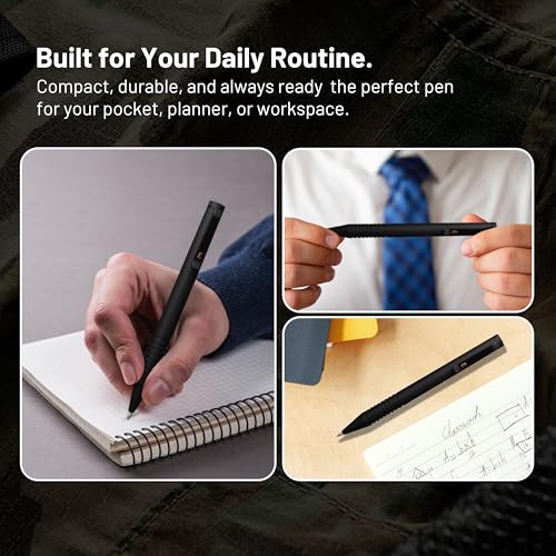 Everyman Black Super Matte Mini Twist Gel Pen | Compact Refillable 0.7mm Gel Pen with Twist Mechanism | Durable Metal EDC Writing Tool for Travel, Office, Work & Gifting - color: Black, style: Mini Twist