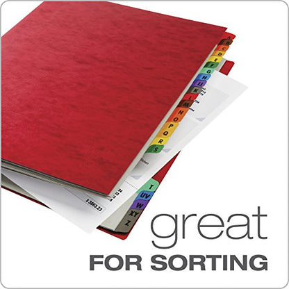 Pendaflex Expanding Desk File, Alphabetic (A–Z), Letter Size, Red, Each (11017) - color: Red, style: A-Z