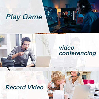 EBODA USB Headset Computer Headset with Noise Cancelling Microphone, Lightweight PC Headset Wired Headphones Business Headset for Skype Webinar Cell Phone Call Center
