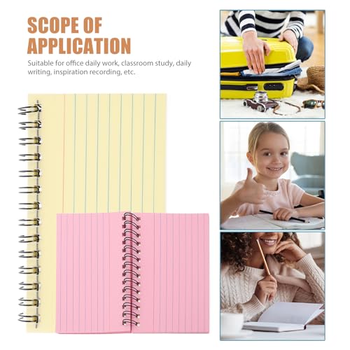 Operitacx 3 Pack Small Spiral Notebooks 4.92X2.95 Inch Portable Index Cards Notepads for Study Office Note Taking with Smooth Writing Paper
