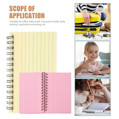 Operitacx 3 Pack Small Spiral Notebooks 4.92X2.95 Inch Portable Index Cards Notepads for Study Office Note Taking with Smooth Writing Paper
