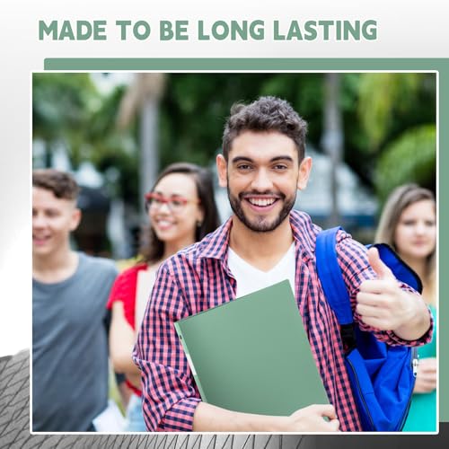 Henoyso 36 Pcs Sage Green 1.5 Inch 3 Ring Plastic Binder Bulk, 1 1/2 Inch Soft Flexible Binders Three Round Rings Fit 8.5x11 Papers for School Office Home File Organization Supplies - color: Sage Green