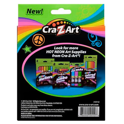 Cra-Z-Art Neon Broadline Markers, 8 Count (10112) - size: 8 Count (Pack of 1)