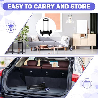 Aluminium Alloy Folding Backpack Trolley Cart Blue Wheeled Cart Aluminium Detachable Luggage Cart with Wheels for Bags Travel Luggage Cart, Unisex - color: Men