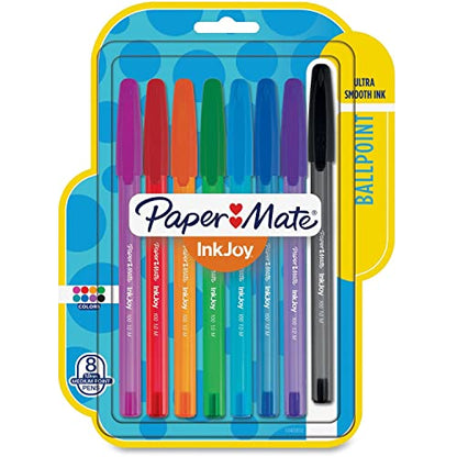Paper Mate InkJoy 100ST Ballpoint Pens, Medium Point, Assorted Ink, 8 count(pack of 1) (1945932)