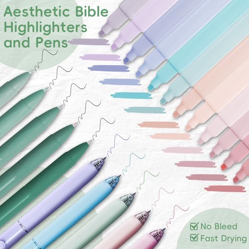 XKDOUS Bible Study Supplies Journaling Kit for Women, Bible Study Kit Journaling Supplies with Prayer Journal, Highlighters, Emergency Card, Pencil Case and More, Christian Gifts for Women, Green - color: Bible Kit - Deluxe (Green)