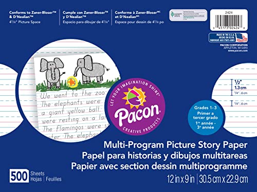 Multi-Program Picture Story Paper #2 - size: 12" x 9" (Pack of 1), style: Grades 1, 2 & 3