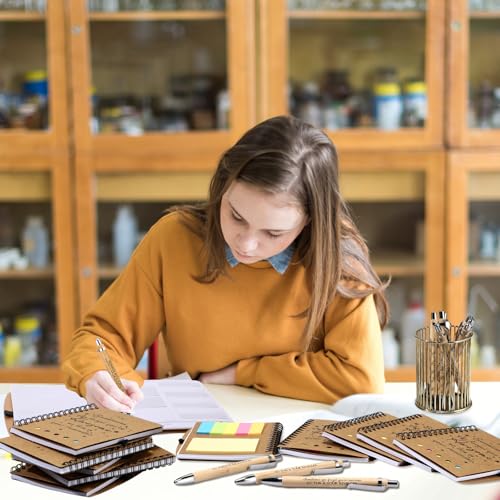 10 Sets Inspirational Notebooks Bulk Back to School Spiral Notebook with Notepad and Bamboo Pen Team Appreciation Gift for Office Teacher Employee Social Worker Student (Sometimes You Forget) - style: Sometimes You Forget