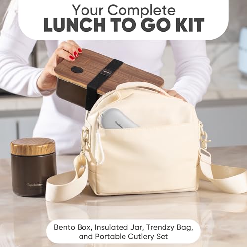 Stainless Steel Insulated Food Jar Set of 2 (16oz + 12oz) | Wide Mouth | Soup Thermo for Hot Food Lunch Container | Thermal LunchBox | Insulated Soup Bowl | Hot and Cold Lunch Box for Adults | Mocha - color: Mocha Brown