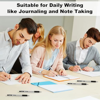 Sayglossy 200 Pack Gel Ink Pens Bulk, 1.0mm Retractable Click Point Ballpoint Pens Smooth Writing with Comfortable Grip for Back to School Office Classroom Business Home Work Supplies (Black,1.0mm) - color: Black