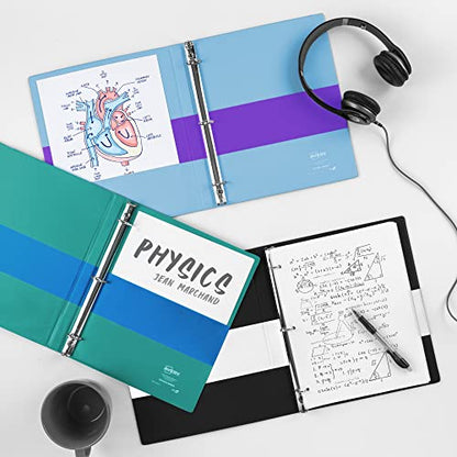 Avery Two-Tone Durable View 3 Ring Binder, 1 Inch Slant Rings, Violet/Soft Blue Binder (17131) - color: Violet/Soft Blue, size: 1"