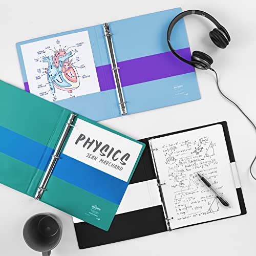 Avery Two-Tone Durable View 3 Ring Binder, 1 Inch Slant Rings, Violet/Soft Blue Binder (17131) - color: Violet/Soft Blue, size: 1"
