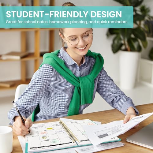 Planner 2026-2027, 8.5" x 11" Weekly and Monthly Academic Year Planner Calendar, July 2026 - June 2027, Hardcover Large School Planning Agenda With Tabs, Perfect for School & Office Supplies, A4, Aquamarine - color: E-Aquamarine, size: A4(8.5"x11")