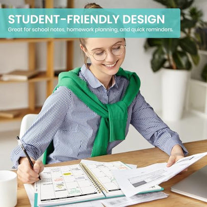 Planner 2026-2027, 8.5" x 11" Weekly and Monthly Academic Year Planner Calendar, July 2026 - June 2027, Hardcover Large School Planning Agenda With Tabs, Perfect for School & Office Supplies, A4, Aquamarine - color: E-Aquamarine, size: A4(8.5"x11")