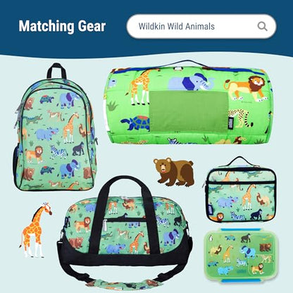 Wildkin 16 oz Tritan Water Bottle with Leakproof Straw Lid, Wild Animals | Lightweight Tritan, dishwasher safe, straw lid helps prevent leaks when closed, easy for little hands, ages 3+ - color: Wild Animals, size: 16 Ounces