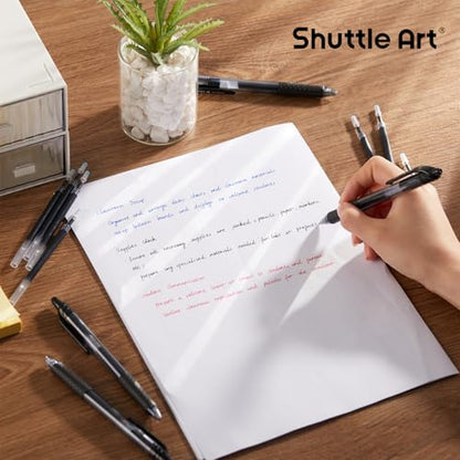 Retractable Gel Pen Refills, Shuttle Art 120 Pack Black Rollerball Gel Ink Pens Refills, Bulk Set, 0.7mm Fine Point for Writing Journaling Taking Notes School Office Home - color: Black, size: 60 Count (Pack of 2)
