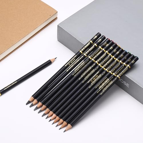 PATIKIL 12Pcs Drawing Pencils for Sketching, Extra Soft Refill Sketch Pencils for Drawing, Graphite Art Pencil Set Professional Resistant Lead for Painting Shading Artist Office Supplies - size: Extra Soft