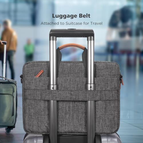KIZUNA Laptop Bag Case 14 Inch Shoulder Sleeve Briefcase For 15" Macbook air M2 2023/14" Lenovo Flex 14/15.4" MacBook Pro/IdeaPad Flex 5/14" HP EliteBook 840 G5/HP Pro 14 G3/Dell Latitude/Surface - color: Brown, size: 14 Inch