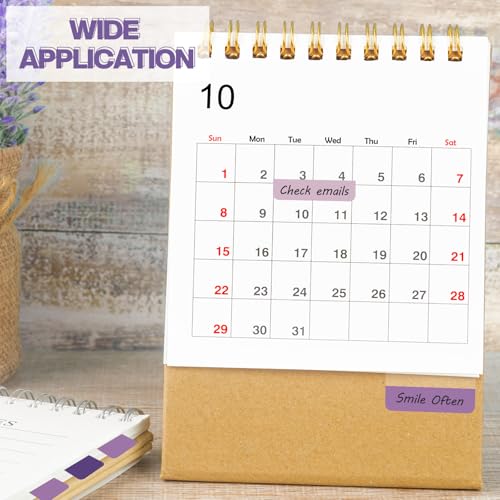 300 Pcs Sticky Index Book Tabs Bible Tabs Gradient Repositionable Page Tab Labels for Notebooks File Classification (Purple) - color: Purple