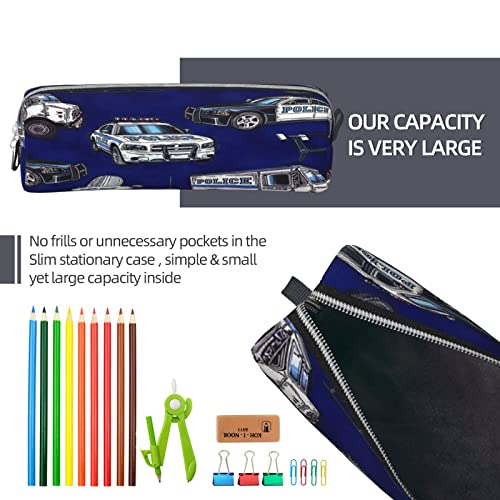 Pencil Case Police Car Big Capacity Pen Case Pencil Bag Pouch Holder Box for School Office Girls Boys Adult
