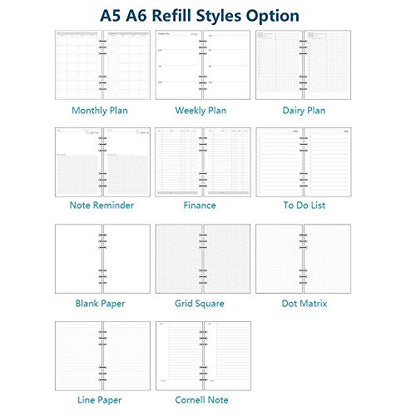 A6 Planner Inserts Binder Refill Paper,for Filofax/6 Ring Notebook Budget Binders, 45 sheets/90pages, 100Gsm Quality, Harphia (A6 3.74 x 6.77'',Finance) - color: Finance Schedule, size: A6