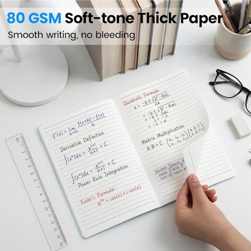 12 Pack A5 Lined Notebooks – Ruled Journal Bulk Set, 12 Colors, 7mm Ruled, 230g Thick Kraft Cover, 60 Pages, 8.3x5.5 Softcover – Stitch Bound, Lays Flat, Cream Paper, No Bleed - color: Muticolour 12 Pack