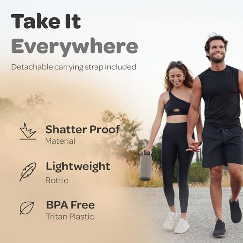 Hydracy 2L Large Water Bottle, 100% BPA Free Tritan Plastic, Leakproof, Zero Condensation, Motivational Timeline, Safe, Non-Toxic, Durable, Smart Design | Leak Proof Gym Bottle with times to drink and no sweat Sleeve - Ideal for Fitness Sports & Outdoors