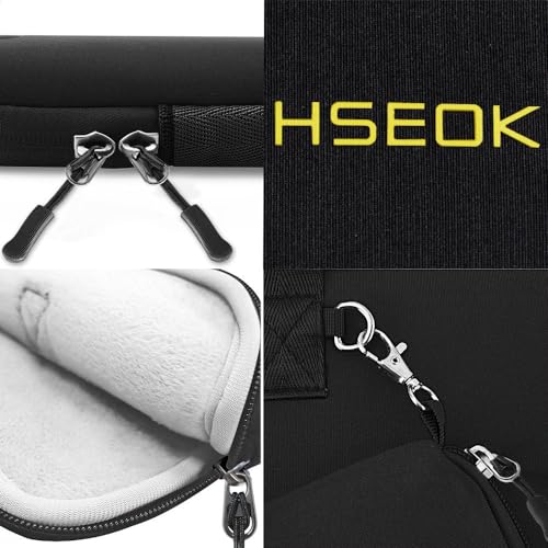 Hseok Elastic Laptop Case 13.3-14 Inches Sleeve with Small Case, Neoprene Carrying Bag Compatible with MacBook Neo 14, MacBook Pro 14 M5/M4/M3/M2/M1, XPS 14 and Most 13.3-14 Notebooks,B02K01 - color: B02k01, size: 13.3"-14"